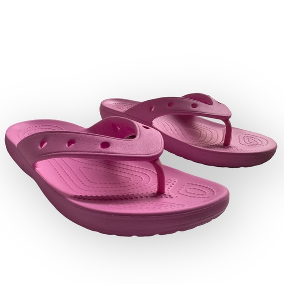 Crocs Iconic Comfort Pink Flip Flop Women’s 10 Men’s 8 - Picture 4 of 9